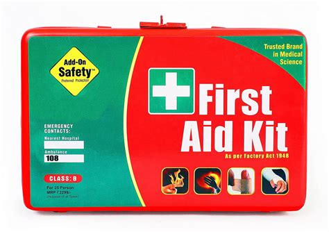 first aid steel box|b&m first aid kit.